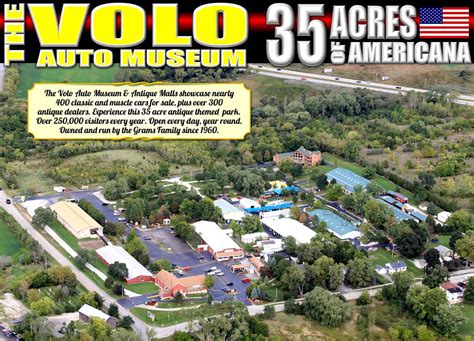 Volo museum volo illinois - About Volo Auto Museum. Looking for a new date idea? Check out Volo Auto Museum in Volo and enjoy a peaceful night of art browsing. Don't leave the kids at home ? youngsters will love the family-friendly activities at this museum just as much as mom and dad. Volo Auto Museum's patrons can find places to park in the area.